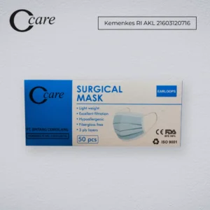CCARE Surgical Mask Earloop isi 50pcs per box